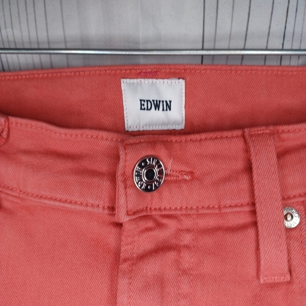 Edwin Pixie Mid Rise Skinny Ankle Colored Denim Preppy Jeans - Picture 7 of 15